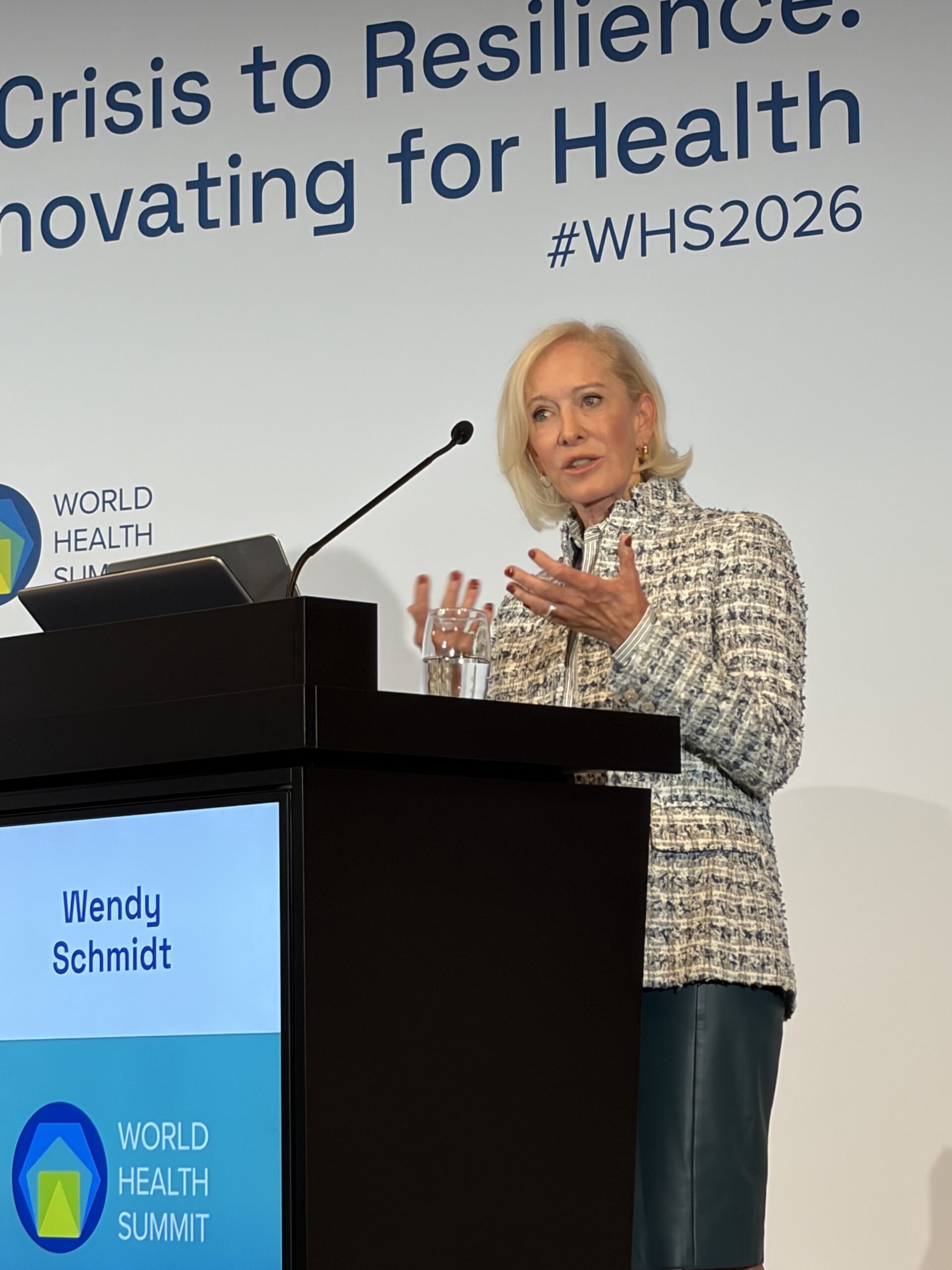 Wendy Schmidt at podium
